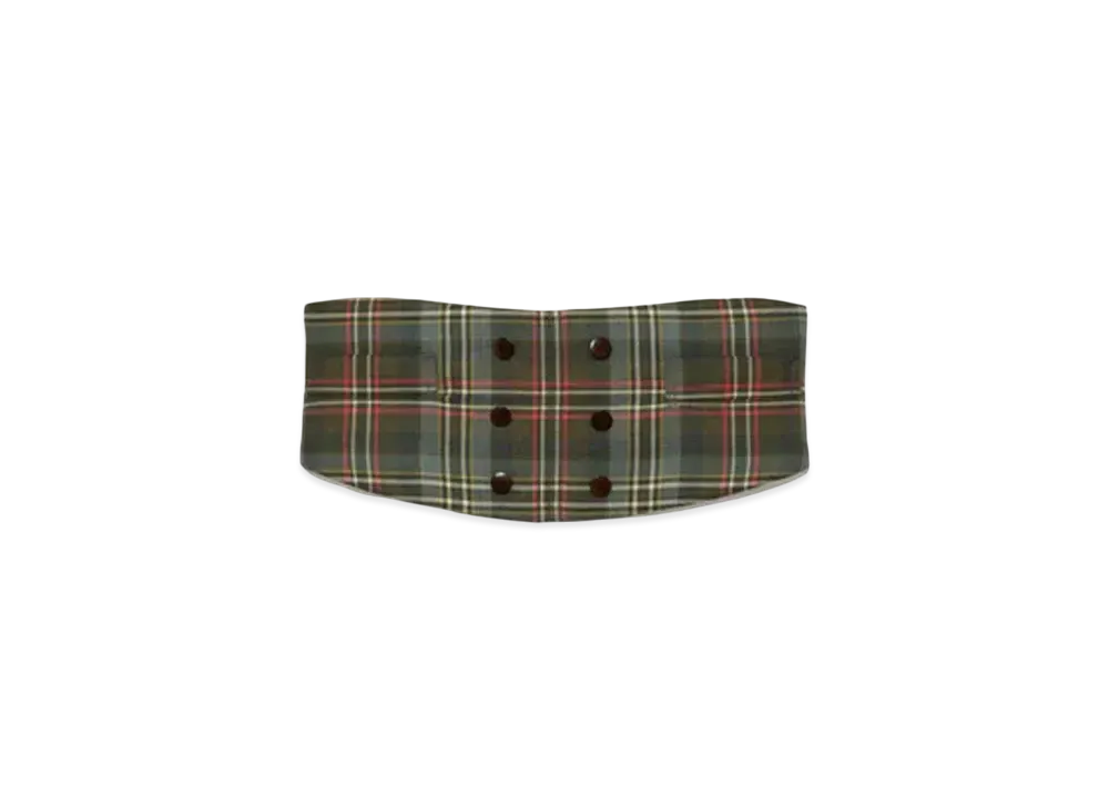 FUMIKA UCHIDA Tartan Plaid Cummerbund "Plaid Moss"
