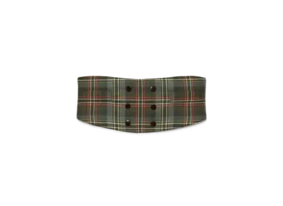 FUMIKA UCHIDA Tartan Plaid Cummerbund "Plaid Moss"