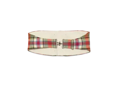 FUMIKA UCHIDA Tartan Plaid Cummerbund "Plaid Ivory"