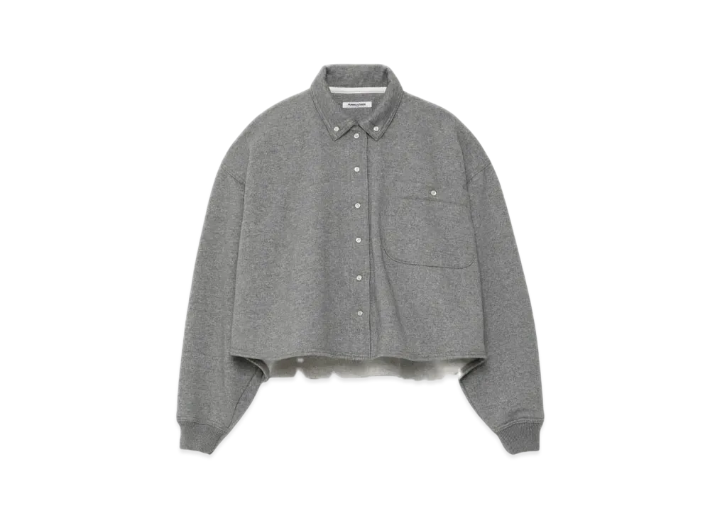 FUMIKA UCHIDA Sweat Snap Button-up Shirt "Grey"