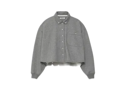 FUMIKA UCHIDA Sweat Snap Button-up Shirt "Grey"