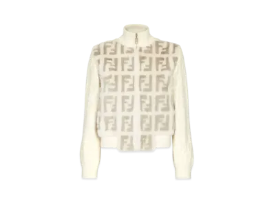 FENDI Women's Mink Bomber Jacket "White"
