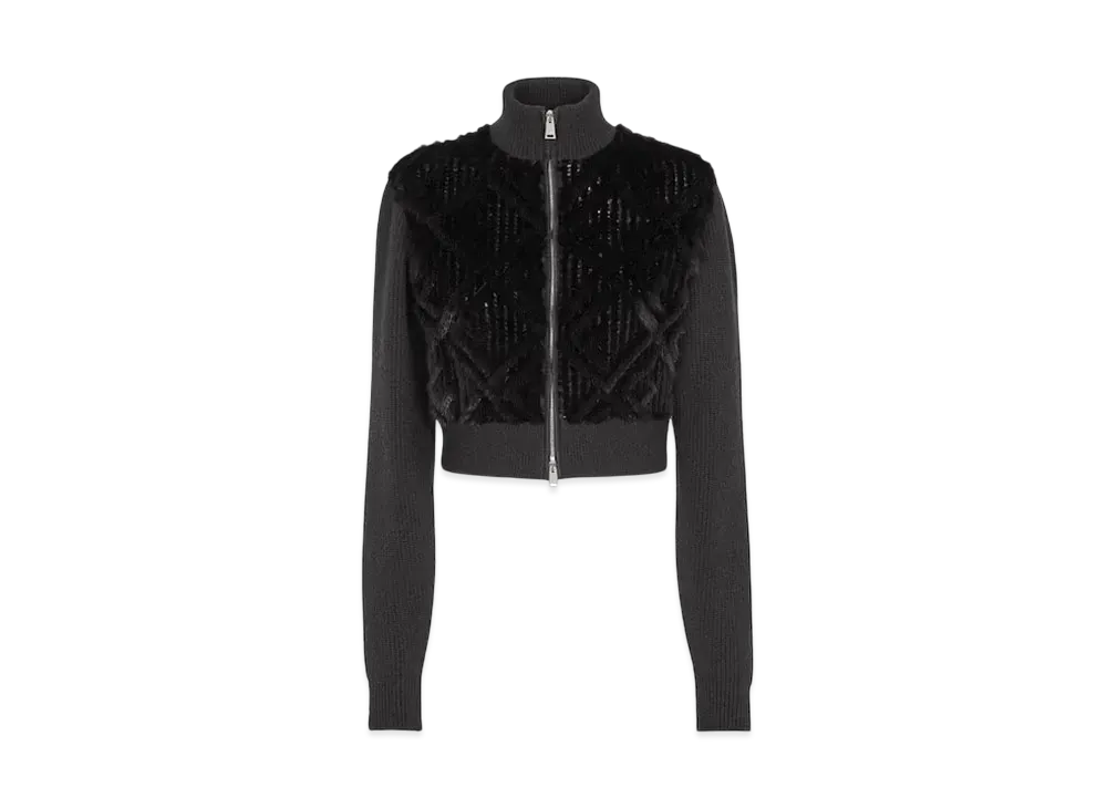 FENDI Women's FF Mink Fur Jacket "Black"