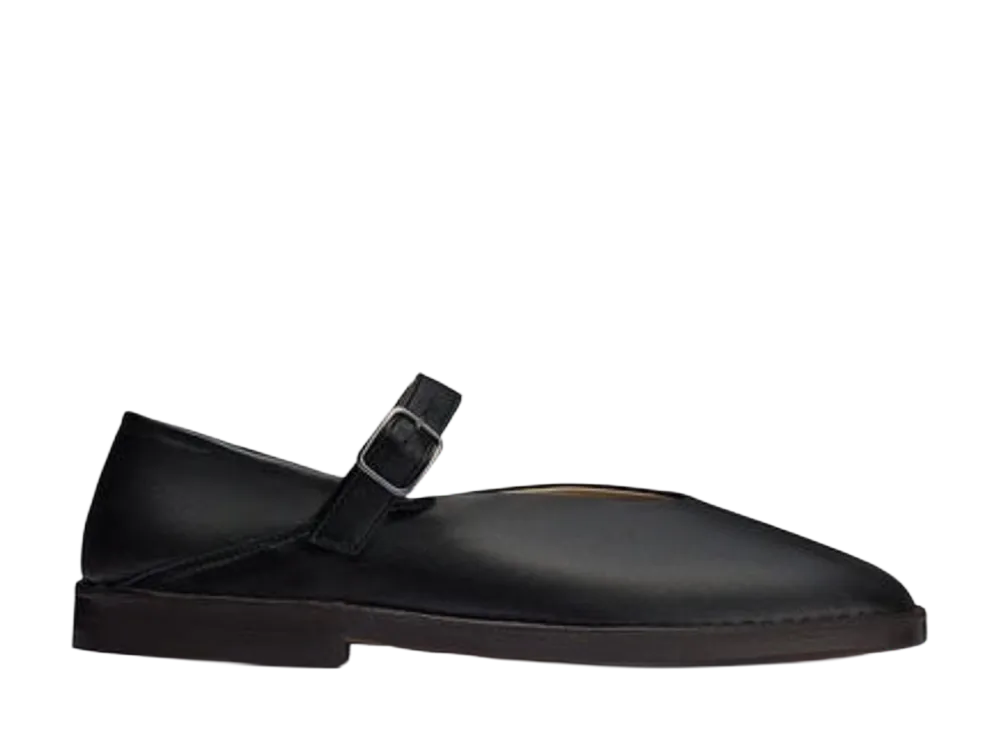 LEMAIRE Ballerina Shoes Shiny Upper Leather "Black"