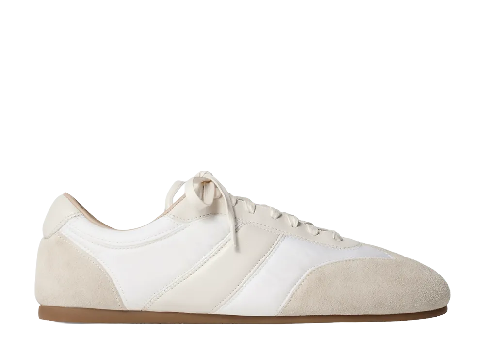 LEMAIRE Soft Runners in Suede Leather "White"