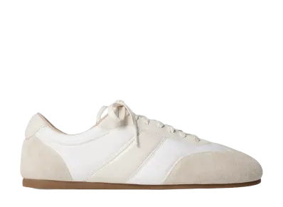 LEMAIRE Soft Runners in Suede Leather "White"