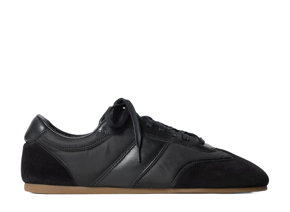 LEMAIRE Women's Soft Runners in Suede Leather "Black"