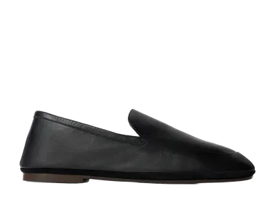 LEMAIRE Outdoor Slippers in Leather "Black"