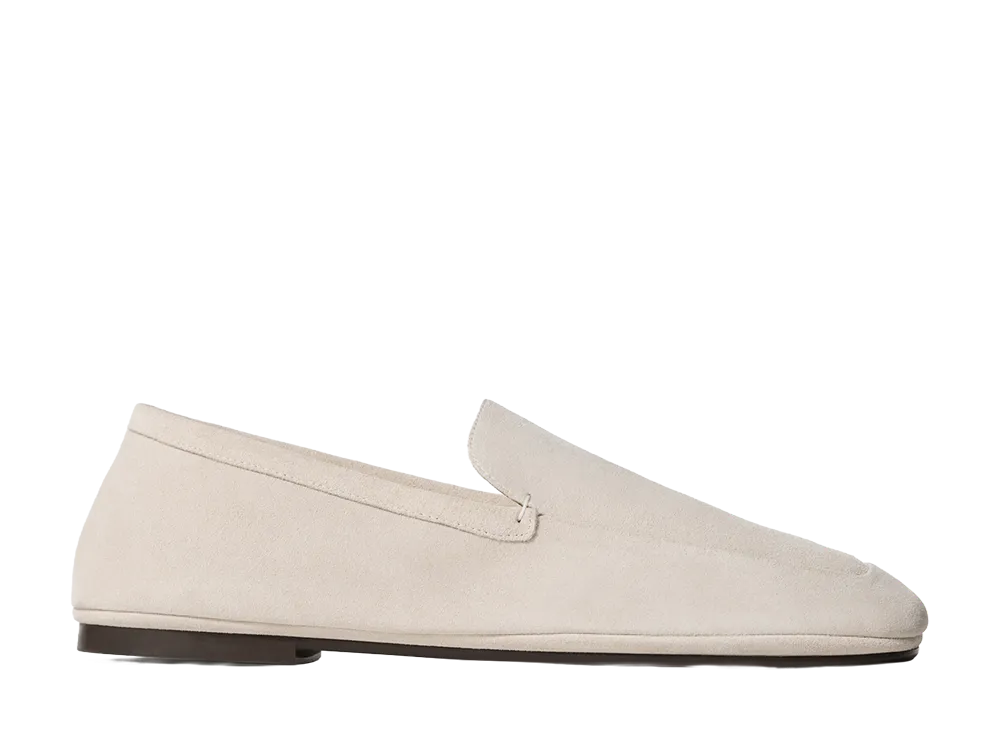 LEMAIRE Outdoor Slippers in Suede Leather "Light Clay"