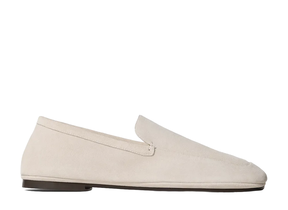 LEMAIRE Women's Outdoor Slippers in Suede Leather "Light Clay"