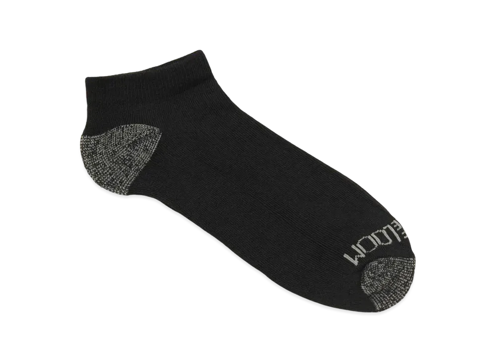 Fruit Of The Loom Men's 6PK Black Ankle Socks "Black"