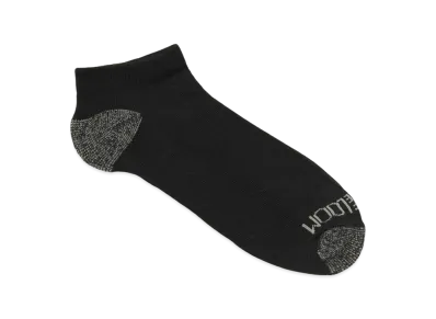 FRUIT OF THE LOOM Men's 6PK Black Ankle Socks "Black"