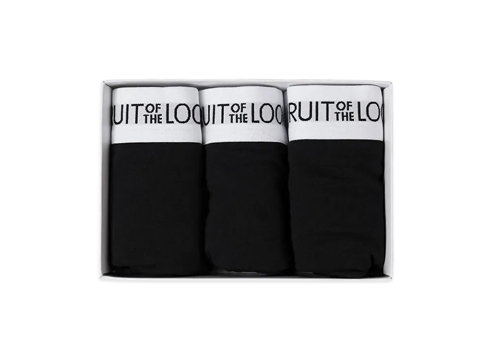 FRUIT OF THE LOOM Basic Boxer Briefs 3Set "Black"