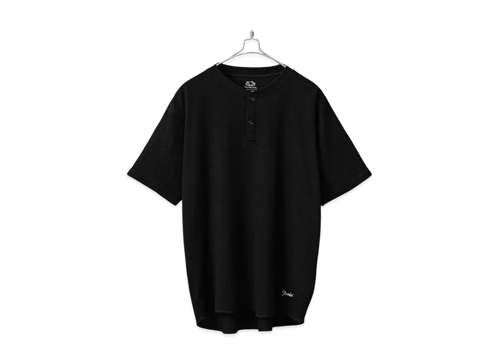 FRUIT OF THE LOOM x NUMBER (N)INE Waffle Henley Pack T-Shirt "Black"