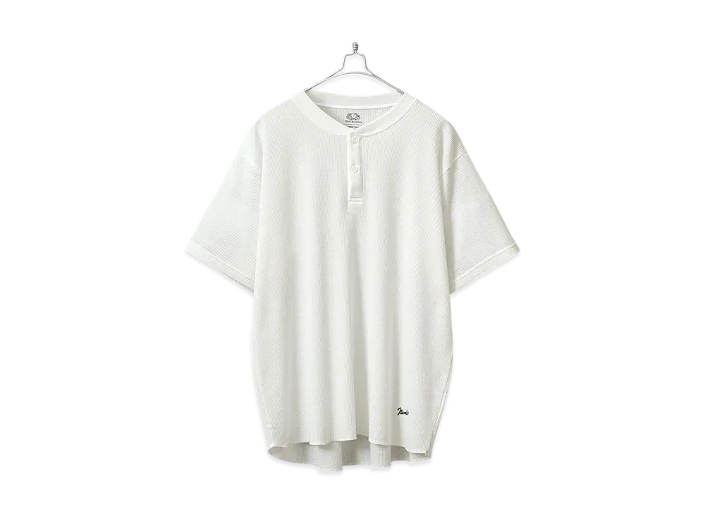 FRUIT OF THE LOOM x NUMBER (N)INE Waffle Henley Pack T-Shirt "White"