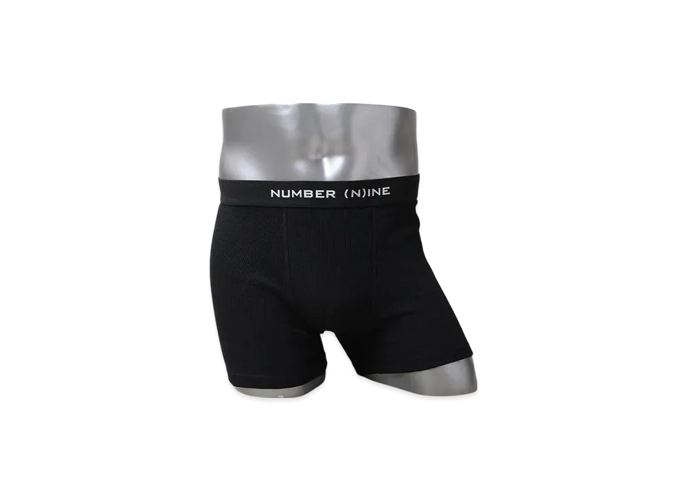 FRUIT OF THE LOOM x NUMBER (N)INE 2 Pack Waffle Boxer Shorts "Black"