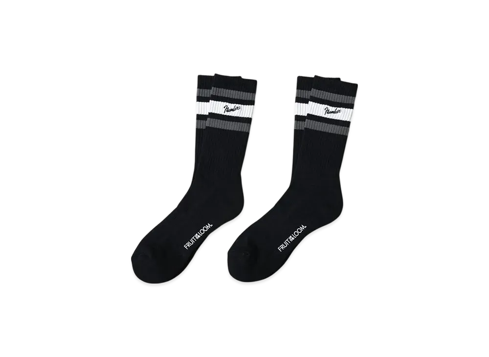 FRUIT OF THE LOOM x NUMBER (N)INE 2 Pack Socks "Black"