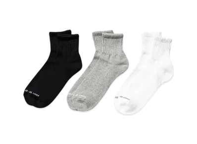 FRUIT OF THE LOOM American Cotton Basic Quarter Socks Set Of 3 "Multi"
