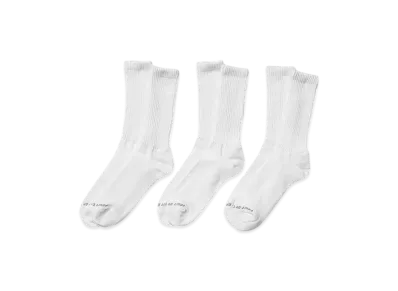 FRUIT OF THE LOOM American Cotton Basic Crew Socks Set Of 3 "White"