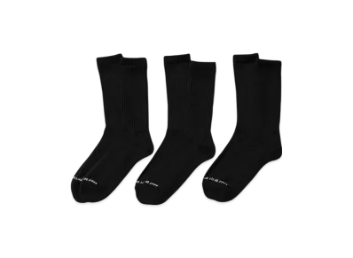 FRUIT OF THE LOOM American Cotton Basic Crew Socks Set Of 3 "Black"