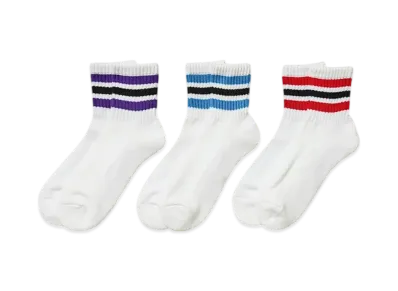 FRUIT OF THE LOOM Ameribu Line Short Socks Set Of 3 "Assort"