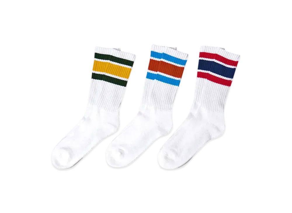 FRUIT OF THE LOOM Ribline Crew Socks Set Of 3 "Assort"