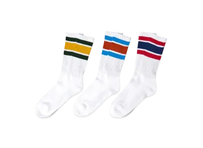 FRUIT OF THE LOOM Ribline Crew Socks Set Of 3 "Assort"