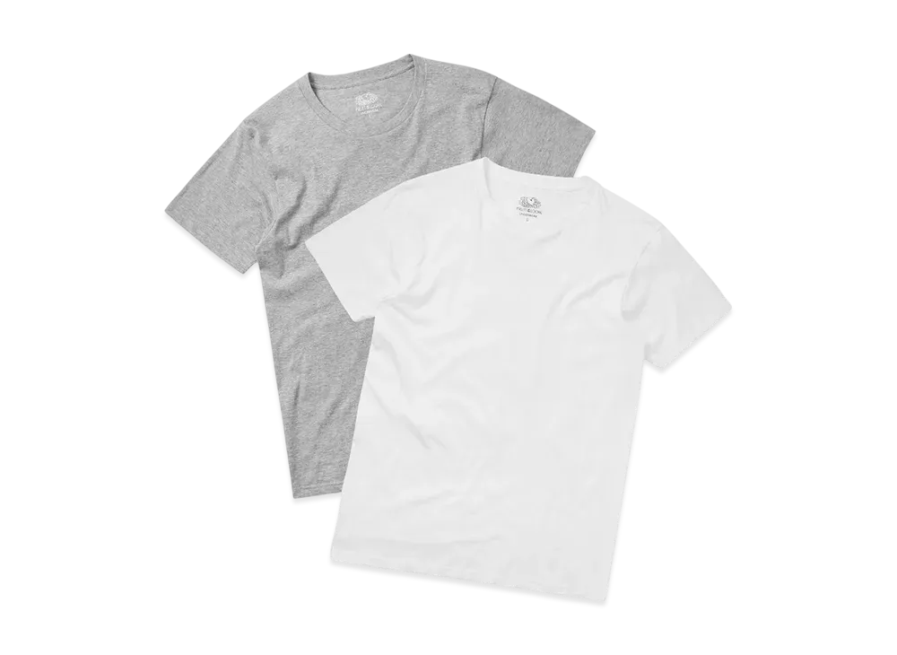 FRUIT OF THE LOOM Crew Neck Pack T-Shirt Underwear 2 Pack "Grey/White"