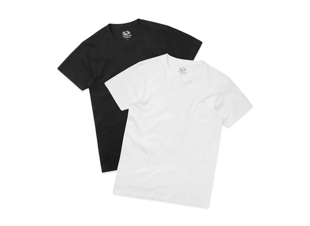 FRUIT OF THE LOOM Crew Neck Pack T-Shirt Underwear 2 Pack "Black/White"