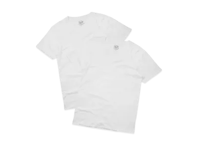 FRUIT OF THE LOOM V-Neck Pack T-Shirt Underwear 2-Pack "White/White"