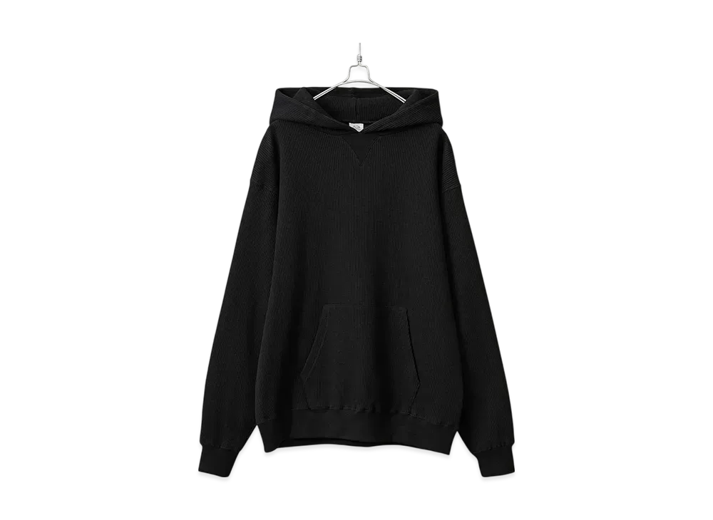 FRUIT OF THE LOOM Waffle Thermal Hoodie "Black"