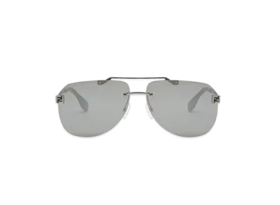 FENDI Sky Ruthenium-Colored Metal Sunglasses "Black"