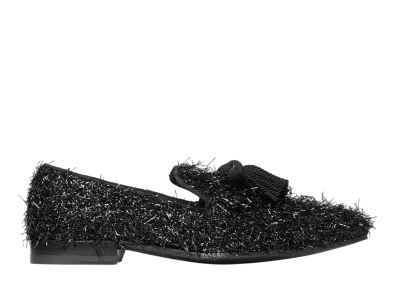 Jimmy Choo Foxley/M Tinsel Loafers "Black"