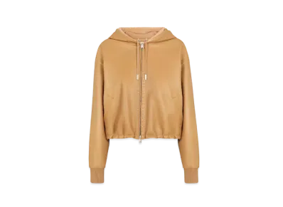 FENDI Women's Blouson Leather Jacket "Beige"