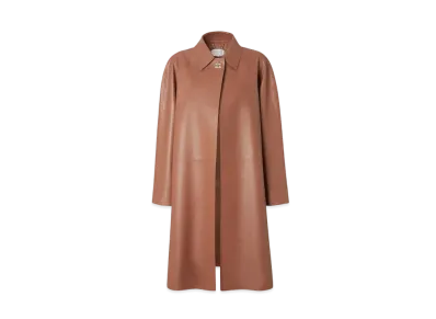 FENDI Women's Leather Overcoat "Brown"