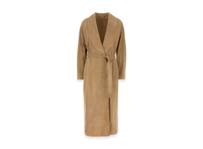 FENDI Women's Suede Coat "Camel"