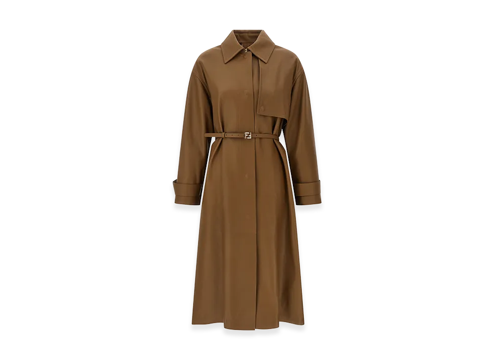 FENDI Women's Nappa Trench Coat "Brown"