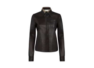 FENDI Women's Nappa Leather Shirt "Black"