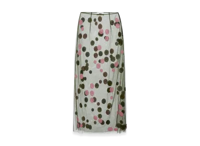 FENDI Women's Tulle Skirt "Dark Green"