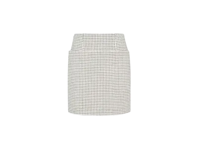 FENDI Women's Skirt Check Wool "White"
