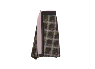 FENDI Women's Skirt Fendi Tartan "Brown"