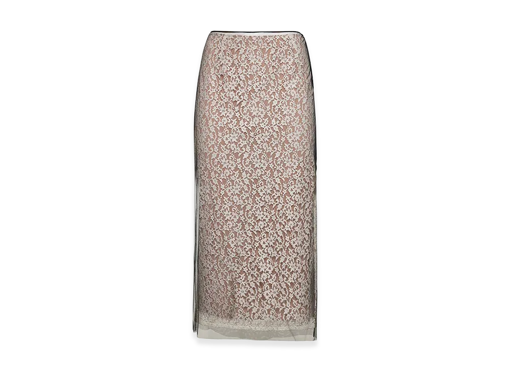 FENDI Women's Lace Midi Skirt "Multicolor"