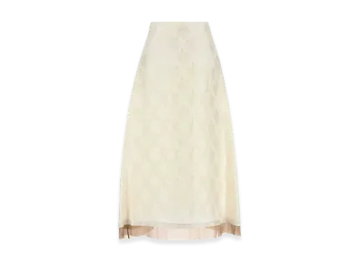 FENDI Women's Silk Blend Skirt "White"
