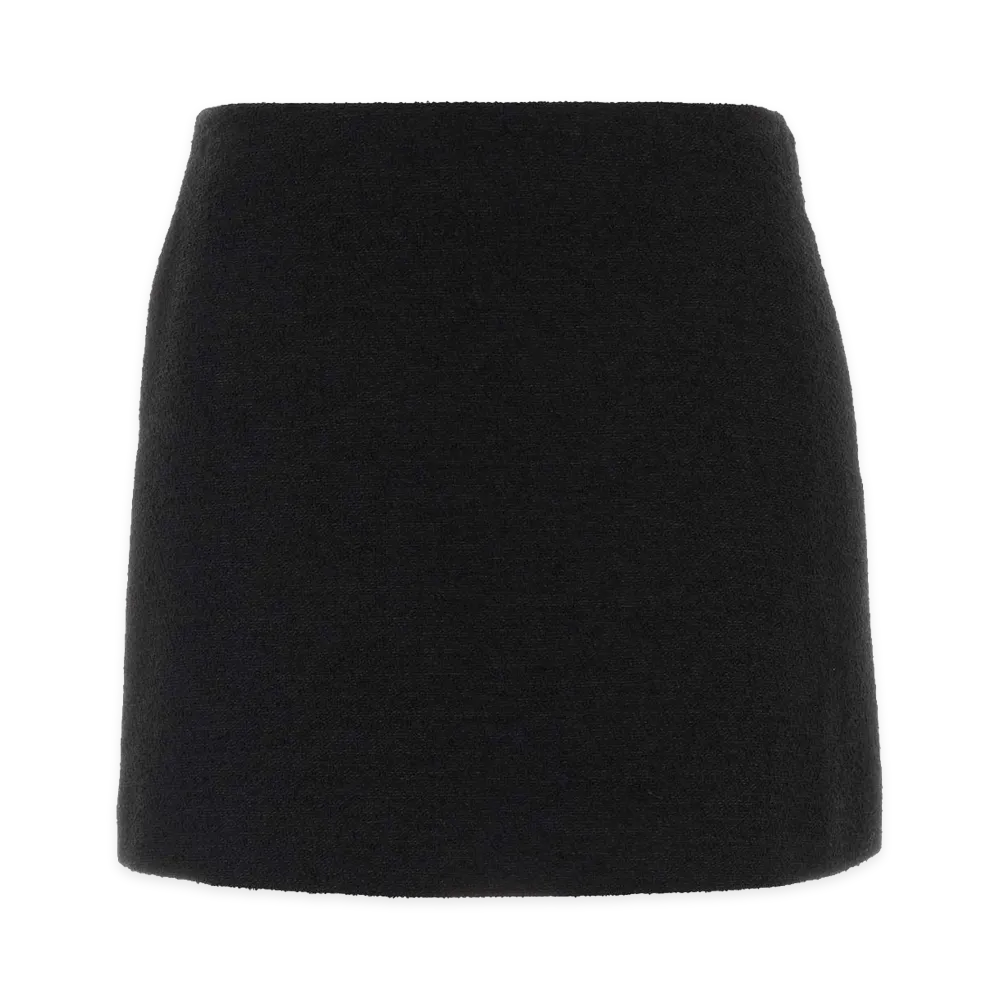 FENDI Women's Wool Blend Mini Skirt "Black"