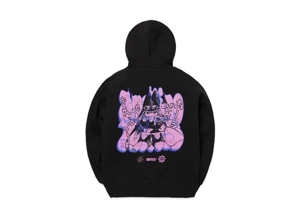 FR2 x Tatsuya Egawa x Shota Nakatsugawa Back Illustration Hoodie "Black"