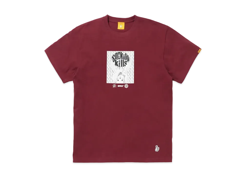 FR2 x Tatsuya Egawa x Shota Nakatsugawa Smoking kills T-shirt "Burgundy"