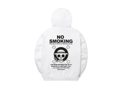 FR2 x ONE PIECE Collaboration Pirates Embroidery Hoodie "White"