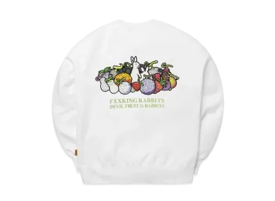 FR2 x ONE PIECE Collaboration Devil Fruit Kills Sweatshirt "White"