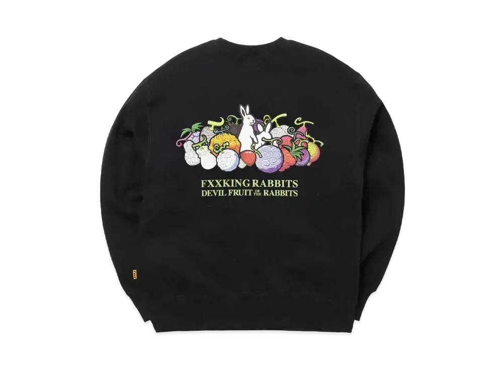 FR2 x ONE PIECE Collaboration Devil Fruit Kills Sweatshirt "Black"
