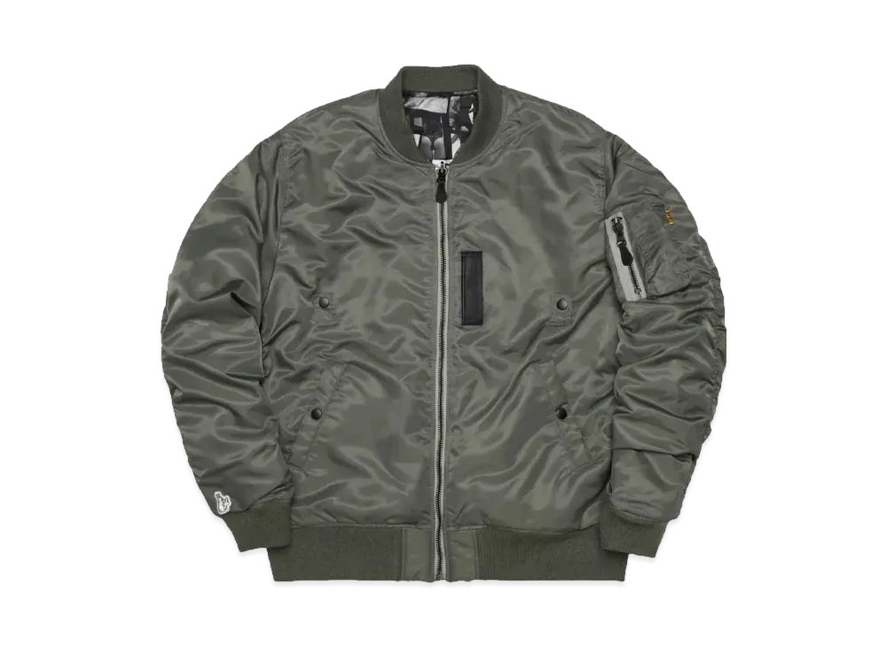 FR2 Photo Collage Bomber Jacket (MA-1) "Khaki"
